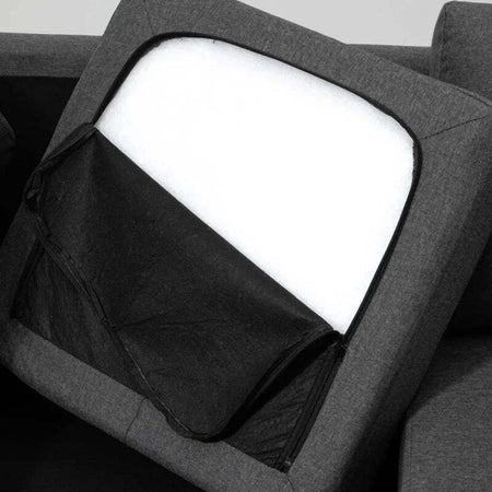 Divano-a-3-Posti-con-Poggiapiedi-e-Cuscini-in-Tessuto-di-Lino-Grigio-Scuro,-195-x-81-x-86cm-833-288