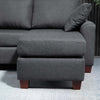 Divano-a-3-Posti-con-Poggiapiedi-e-Cuscini-in-Tessuto-di-Lino-Grigio-Scuro,-195-x-81-x-86cm-833-288