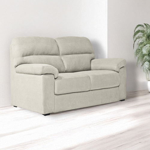 Divano Alenda 2 posti fisso con piedini quadrati colore Roma 05 beige