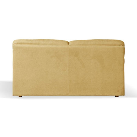 Divano Alenda 3 posti con piedini quadrati in tessuto Roma 14 giallo