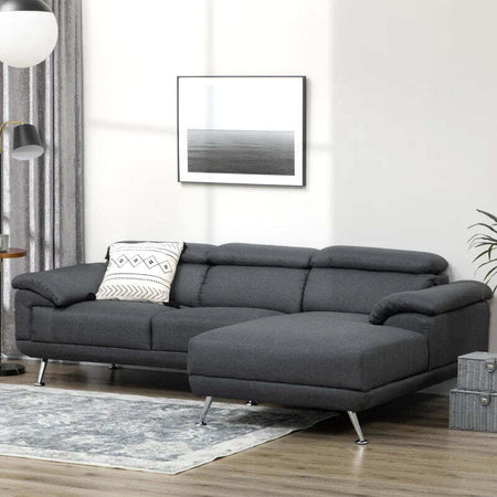 Divano-Angolare-3-Posti-in-Tessuto-con-Poggiatesta-Regolabili,-249.5x162.5x95cm,-Grigio-Scuro-839-446V00CG
