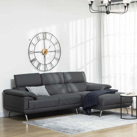 Divano-Angolare-3-Posti-in-Tessuto-con-Poggiatesta-Regolabili,-249.5x162.5x95cm,-Grigio-Scuro-839-446V00CG