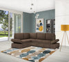 Divano angolare Siena con letto estraibile taupe Twist 5 267x200x90