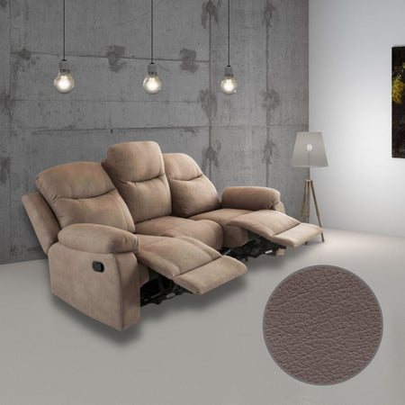 Divano Chicago 3 posti reclinabile elephant