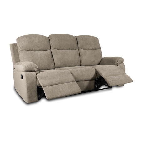 Divano Chicago 3 posti reclinabile in tessuto Barrel 09 cappuccino