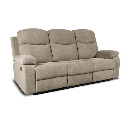 Divano Chicago 3 posti reclinabile in tessuto Barrel 09 cappuccino