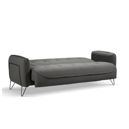 Divano Crown 3 posti ecopelle effetto nuvolato grigio 07-619 215x94x98h cm.