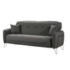 Divano Crown 3 posti ecopelle effetto nuvolato grigio 07-619 215x94x98h cm.