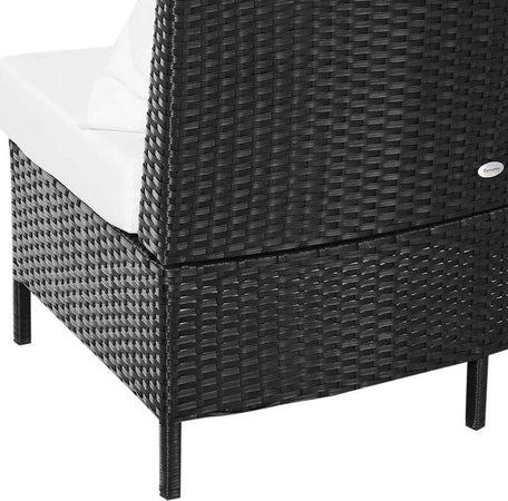 Divano-da-Esterno-in-Rattan,-Set-5-Pezzi-con-Pouf,-Salottino-per-il-Giardino-Nero-e-Bianco-96cmx-68cmx-65cm-860-081V01