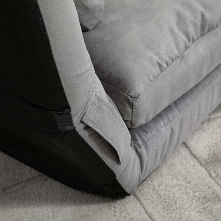 Divano-da-Terra-Pieghevole-a-Lettino,-Schienale-Reclinabile-su-7-Livelli-e-Cuscini-Divano-Moderno-per-TV-Giochi-Lettura-Yoga-Ufficio-130x73x60-cm,-Grigio-Chiaro-F833-932A