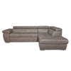 Divano Fiona angolare con penisola destra grigio elephant 95