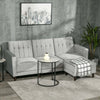 Divano-Letto-3-Posti-con-Poggiapiedi-e-Schienale-Reclinabile,-Rivestimento-Velluto-e-Seduta-Imbottita,-218x85x86-cm,-Grigio-Chiaro-839-070V00LG