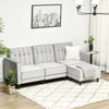 Divano-Letto-3-Posti-con-Poggiapiedi-e-Schienale-Reclinabile,-Rivestimento-Velluto-e-Seduta-Imbottita,-218x85x86-cm,-Grigio-Chiaro-839-070V00LG