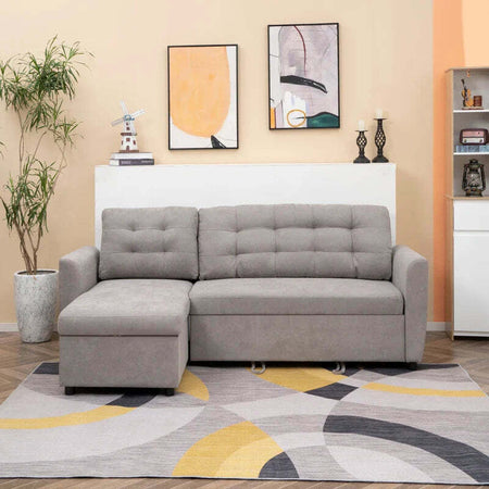 Divano-Letto-Angolare-3-Posti-con-Chaise-Longue-Contenitore-in-Tessuto,-217x134x85cm,-Grigio-839-194