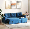 Divano-Letto-Angolare-3-Posti-Effetto-Velluto-e-Chaise-Longue-con-Contenitore,-232x141x85cm,-Blu-839-191