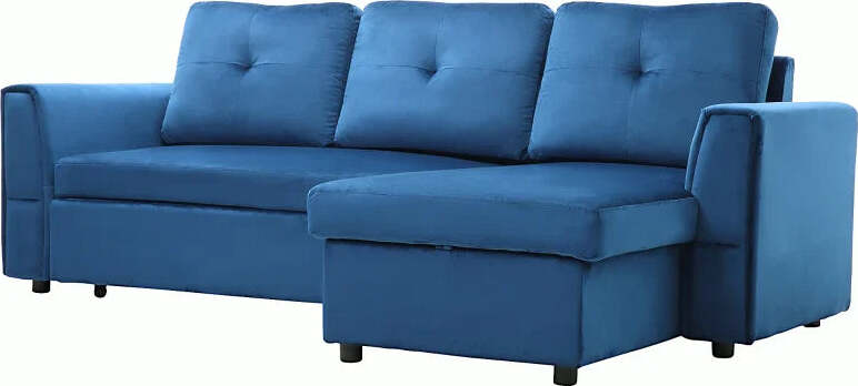 Divano-Letto-Angolare-3-Posti-Effetto-Velluto-e-Chaise-Longue-con-Contenitore,-232x141x85cm,-Blu-839-191