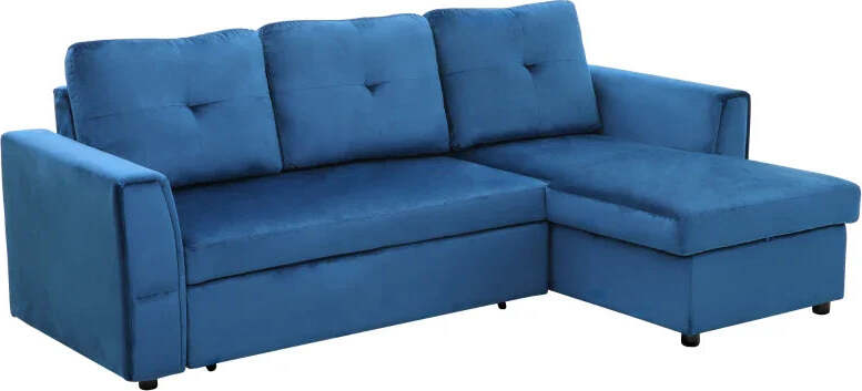 Divano-Letto-Angolare-3-Posti-Effetto-Velluto-e-Chaise-Longue-con-Contenitore,-232x141x85cm,-Blu-839-191