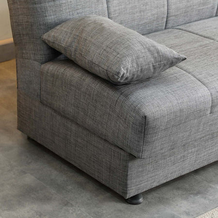 Divano letto contenitore click clack Moon senza braccioli in tessuto Internobase 11 grigio