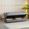 Divano letto contenitore click clack Moon senza braccioli in tessuto Internobase 11 grigio