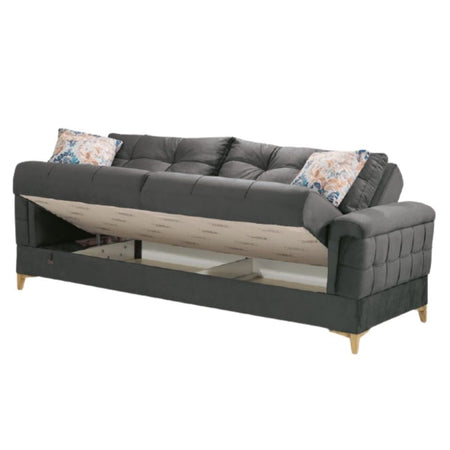 Divano letto contenitore Kemer grigio 07-814
