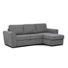Divano letto corner reversibile Aston con contenitore in tessuto C1705 Ash grigio