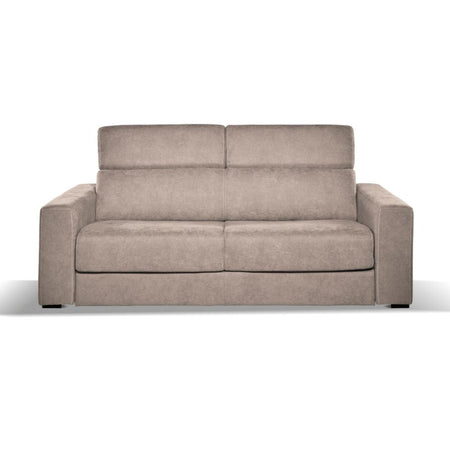 Divano letto Crien 3 posti con poggiatesta reclinabili colore tortora roma 10