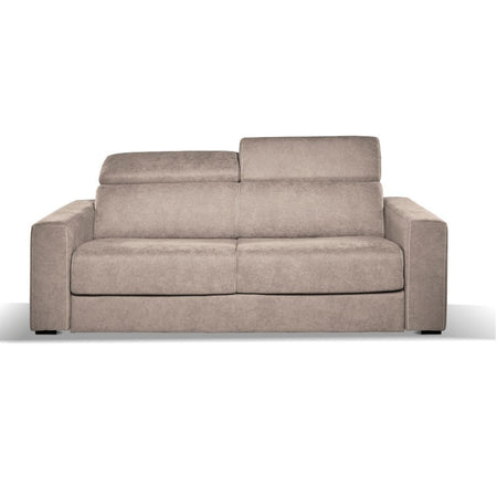 Divano letto Crien 3 posti con poggiatesta reclinabili colore tortora roma 10