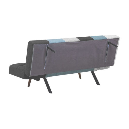 Divano letto Dube con braccioli pieghevoli in tessuto patchwork