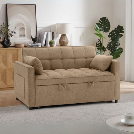 Divano letto Eiri 2 posti in tessuto 188-9 cappuccino