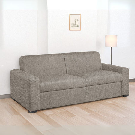 Divano letto Flash 3 posti con rete elettrosaldata in Barrel 19 tortora