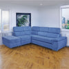 Divano letto Lughen contenitore 5 elementi reversibili colore roma 26 blu oceano