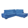 Divano letto Lughen contenitore 5 elementi reversibili colore roma 26 blu oceano