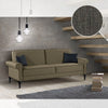 Divano letto Silvera 2 posti tessuto grigio 07-811