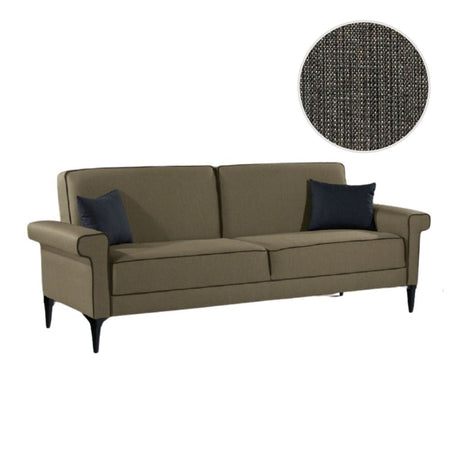 Divano letto Silvera 2 posti tessuto grigio 07-811