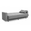 Divano Marbella 3 posti con letto contenitore in tessuto Mina 14 grigio chiaro
