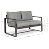 Divano Merrigan in alluminio verniciato a polvere da giardino e veranda