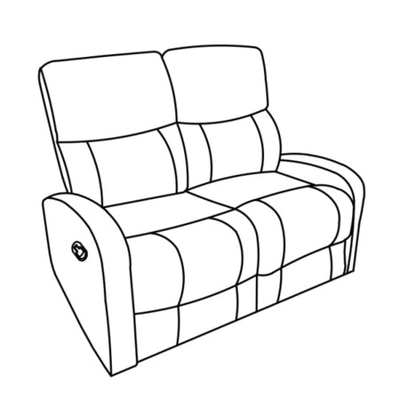 Divano Potter 2 posti recliner manuale in tessuto Mia 103-27 grigio scuro