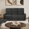 Divano Potter 3 posti recliner manuale in tessuto Mia 103-27 grigio scuro