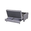 Divano Ravit grigio 57-044 con letto estraibile e contenitore