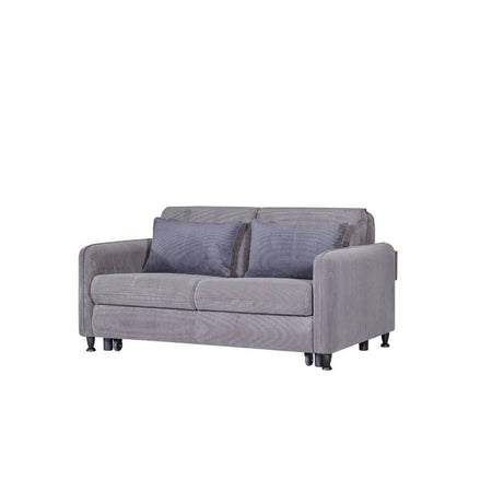 Divano Ravit grigio 57-044 con letto estraibile e contenitore