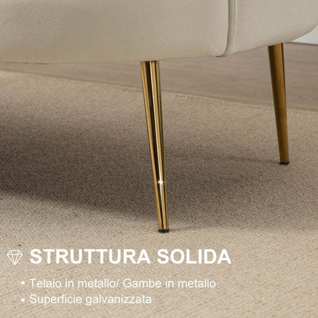 Divano-Vintage-2-Posti-Industrial-Chic,-Divanetto-Francese-per-Ingresso-in-Velluto,-130x77x77cm-soggiorno-salotto-ufficio-studio-bianco-F833-957WTA