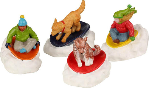 Divertimento sullo slittino con i cani,‎ personaggi per villaggio di Natale in Resina Casa e cucina/Decorazioni per interni/Addobbi e decorazioni per ricorrenze/Decorazioni natalizie/Oggettistica MagiediNatale.it - Altamura, Commerciovirtuoso.it