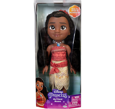 Disney princess bambola principessa vaiana 38 cm con bellissimi occhi scintillanti, abito scarpette e tiara, bambine dai 3 anni in su!