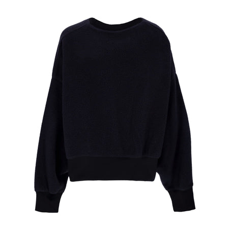 Nike Felpa Girocollo Donna Sportswear Plush Mod Crop Crewneck Black/dk Smoke Grey da donna