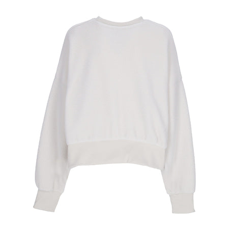 Nike Felpa Girocollo Donna Sportswear Plush Mod Crop Crewneck Light Bone/lt Iron Ore da donna