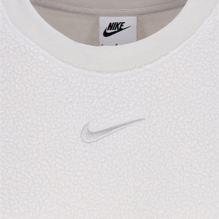 Nike Felpa Girocollo Donna Sportswear Plush Mod Crop Crewneck Light Bone/lt Iron Ore da donna