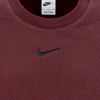 Nike Felpa Girocollo Donna W Sportswear Plush Mod Crop Crewneck Burgundy Crush/black da donna