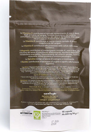 DKE-+-Magnesio-+-Bambù-+-Vitamine-+-Spirulina-di-Sant'Egle.-100%-naturale,-90-capsule