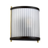 Applique Contemporanea Corona Acciaio Bronzo E Vetro Ottone 1 Luce E27