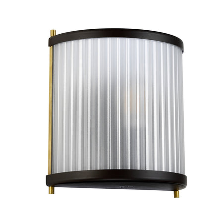 Applique Contemporanea Corona Acciaio Bronzo E Vetro Ottone 1 Luce E27